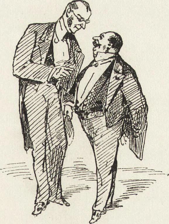 An illustration from La comédie de notre temps ... études au crayon et à la plume, 1874, leaf 434