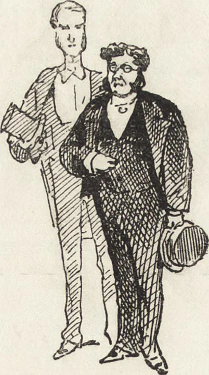 An illustration from La comédie de notre temps ... études au crayon et à la plume, 1874, leaf 435