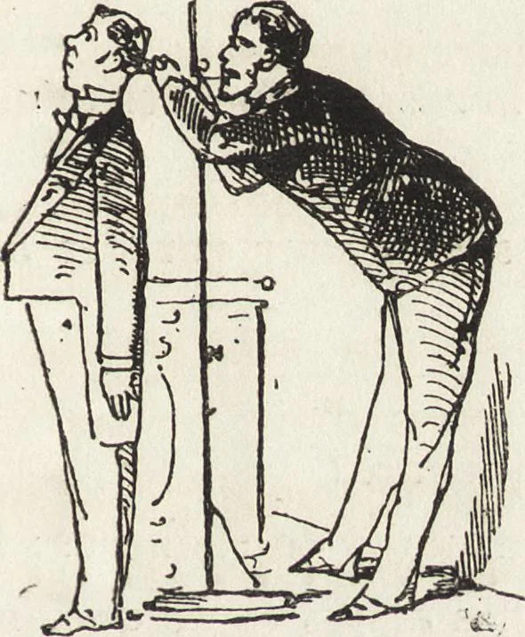 An illustration from La comédie de notre temps ... études au crayon et à la plume, 1874, leaf 450