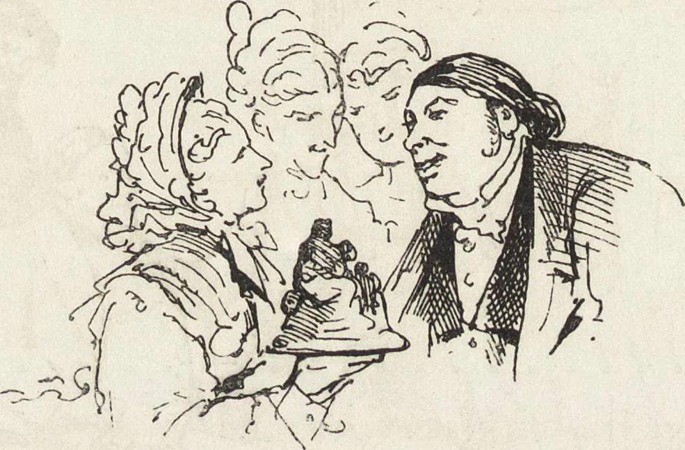 An illustration from La comédie de notre temps ... études au crayon et à la plume, 1874, leaf 460