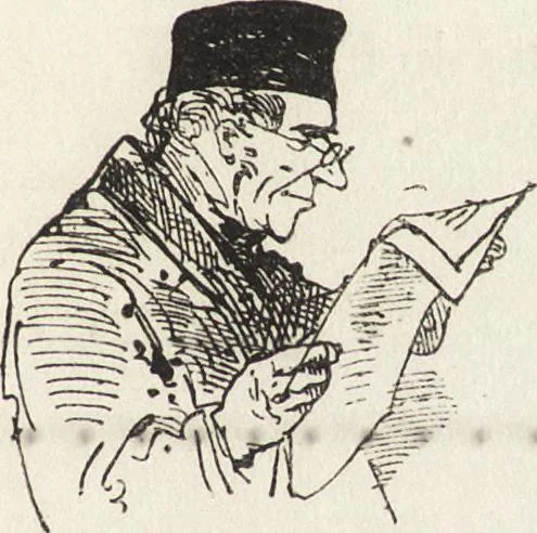 An illustration from La comédie de notre temps ... études au crayon et à la plume, 1874, leaf 470