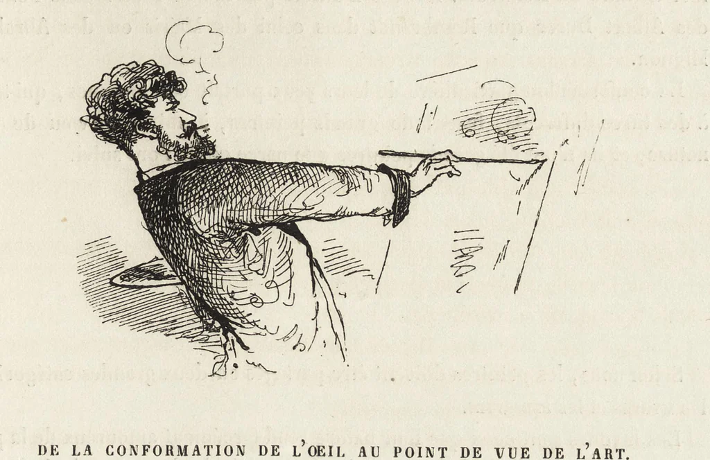 An illustration from La comédie de notre temps ... études au crayon et à la plume, 1874, leaf 476