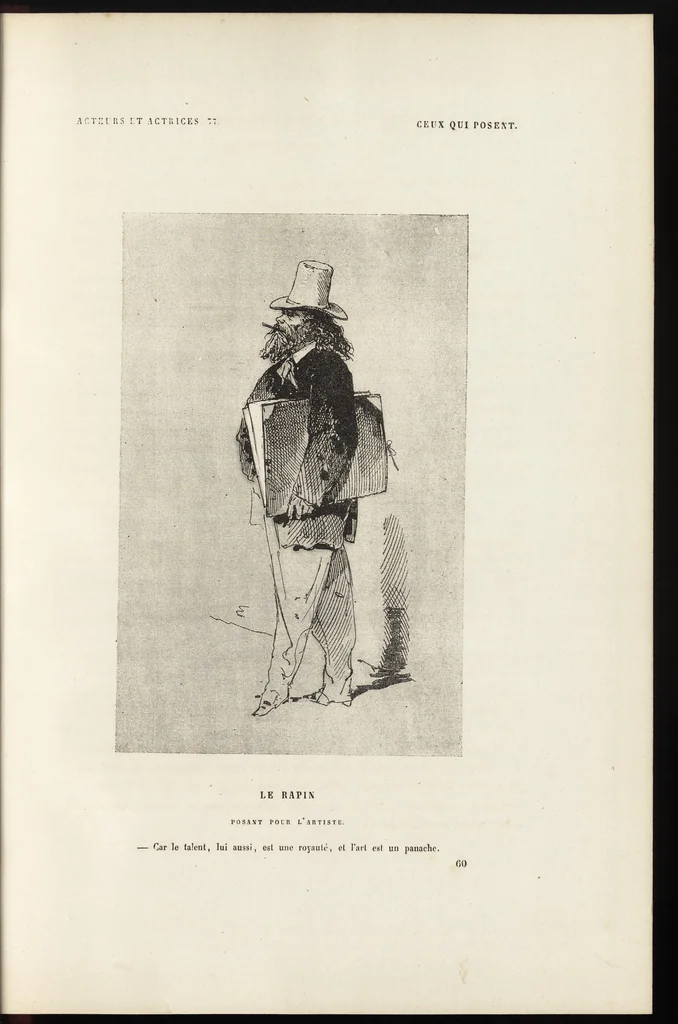 An illustration from La comédie de notre temps ... études au crayon et à la plume, 1874, leaf 484