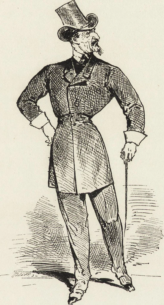 An illustration from La comédie de notre temps ... études au crayon et à la plume, 1874, leaf 488