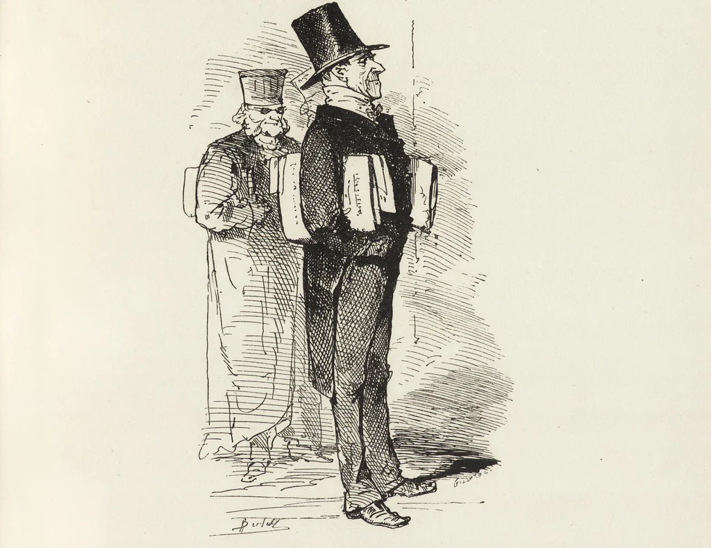 An illustration from La comédie de notre temps ... études au crayon et à la plume, 1874, leaf 490
