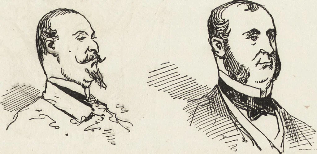 An illustration from La comédie de notre temps ... études au crayon et à la plume, 1874, leaf 494