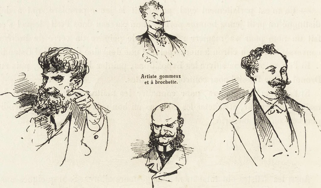 An illustration from La comédie de notre temps ... études au crayon et à la plume, 1874, leaf 495