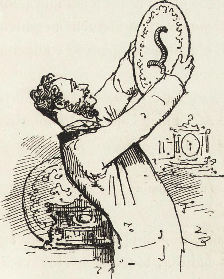 An illustration from La comédie de notre temps ... études au crayon et à la plume, 1874, leaf 502