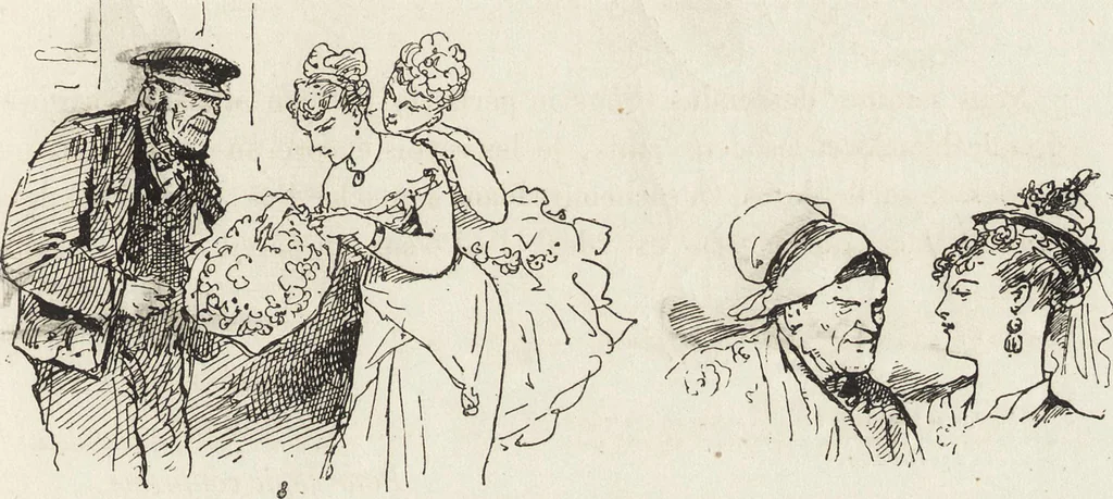 An illustration from La comédie de notre temps ... études au crayon et à la plume, 1874, leaf 520