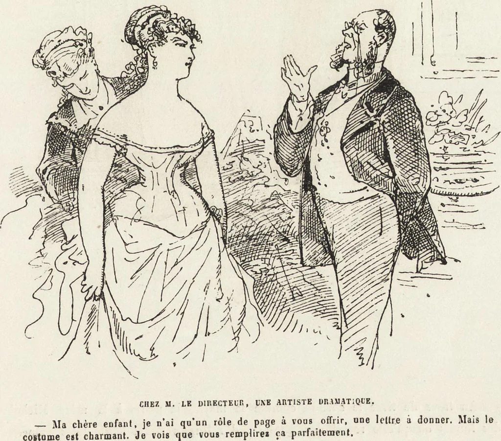 An illustration from La comédie de notre temps ... études au crayon et à la plume, 1874, leaf 532