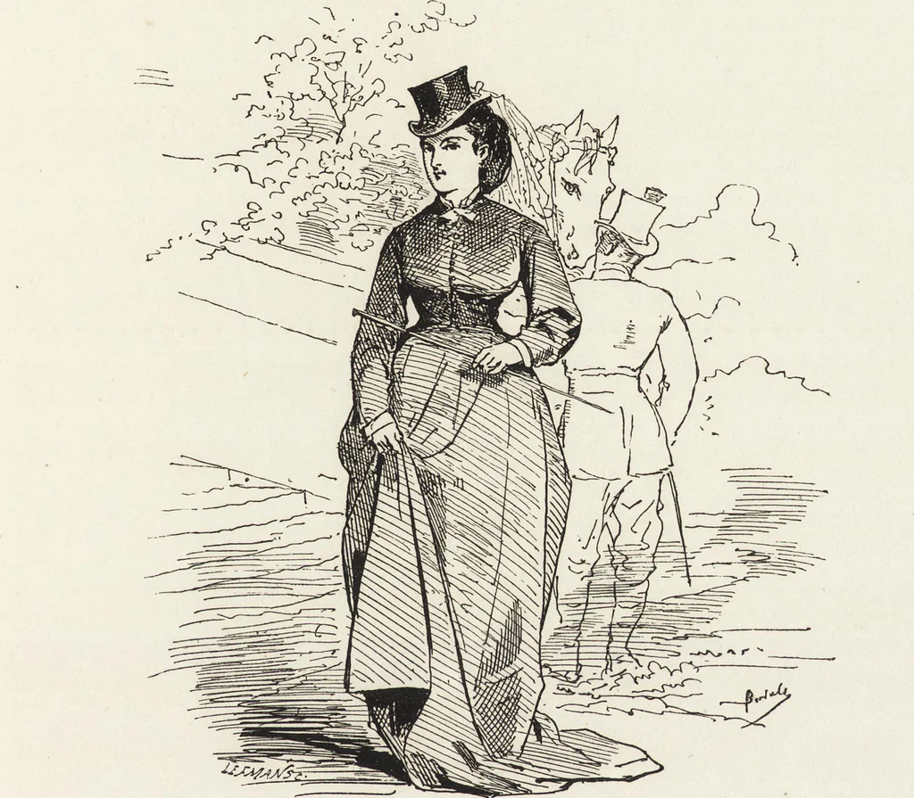 An illustration from La comédie de notre temps ... études au crayon et à la plume, 1874, leaf 536