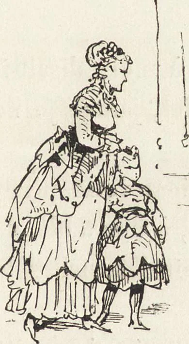 An illustration from La comédie de notre temps ... études au crayon et à la plume, 1874, leaf 538