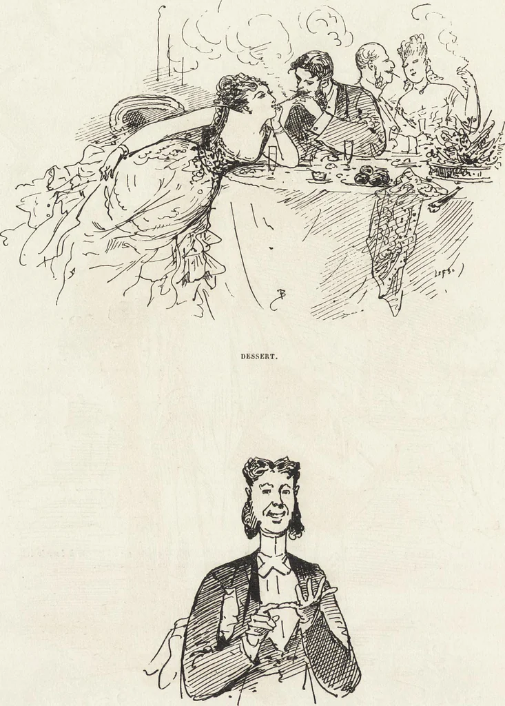 An illustration from La comédie de notre temps ... études au crayon et à la plume, 1874, leaf 547