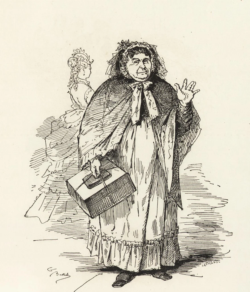 An illustration from La comédie de notre temps ... études au crayon et à la plume, 1874, leaf 548