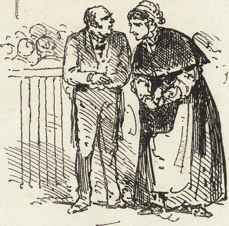 An illustration from La comédie de notre temps ... études au crayon et à la plume, 1874, leaf 570