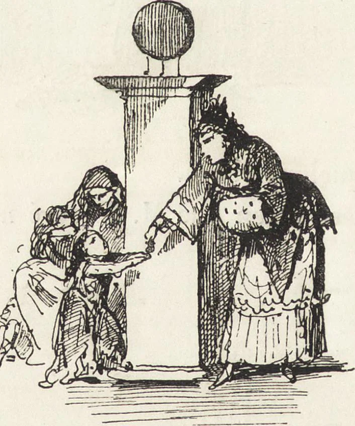 An illustration from La comédie de notre temps ... études au crayon et à la plume, 1874, leaf 571