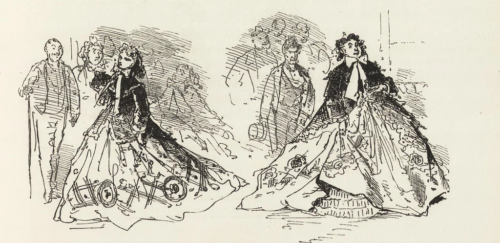 An illustration from La comédie de notre temps ... études au crayon et à la plume, 1874, leaf 580