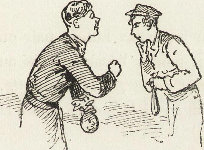 An illustration from La comédie de notre temps ... études au crayon et à la plume, 1874, leaf 582