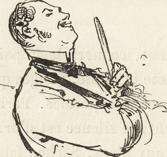 An illustration from La comédie de notre temps ... études au crayon et à la plume, 1874, leaf 599