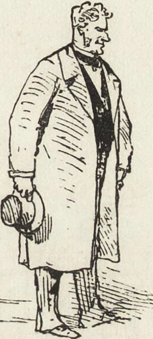 An illustration from La comédie de notre temps ... études au crayon et à la plume, 1874, leaf 60