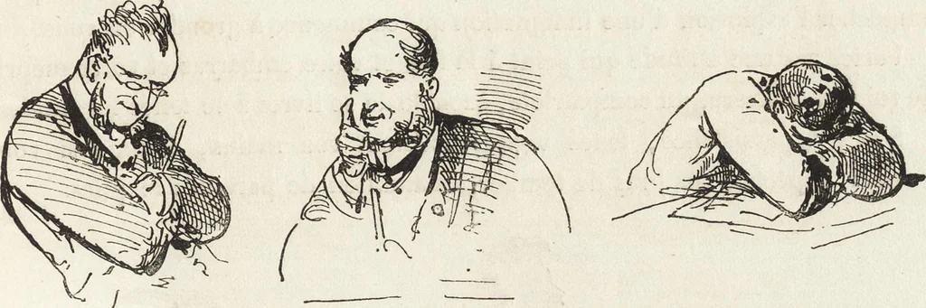 An illustration from La comédie de notre temps ... études au crayon et à la plume, 1874, leaf 600