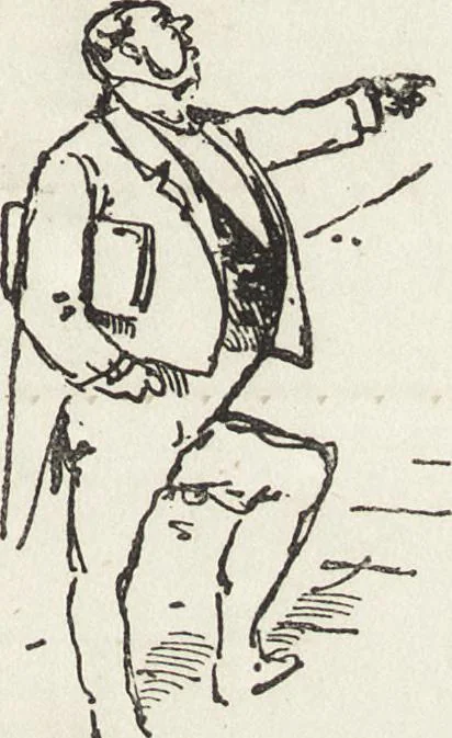 An illustration from La comédie de notre temps ... études au crayon et à la plume, 1874, leaf 602