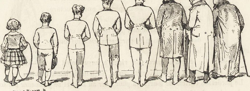 An illustration from La comédie de notre temps ... études au crayon et à la plume, 1874, leaf 61