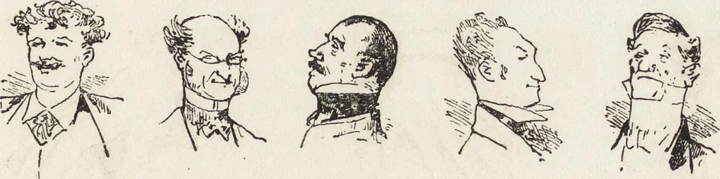 An illustration from La comédie de notre temps ... études au crayon et à la plume, 1874, leaf 64