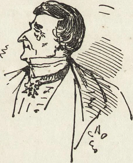 An illustration from La comédie de notre temps ... études au crayon et à la plume, 1874, leaf 644