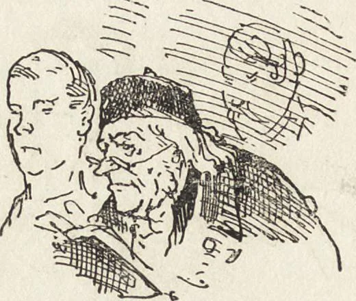 An illustration from La comédie de notre temps ... études au crayon et à la plume, 1874, leaf 649