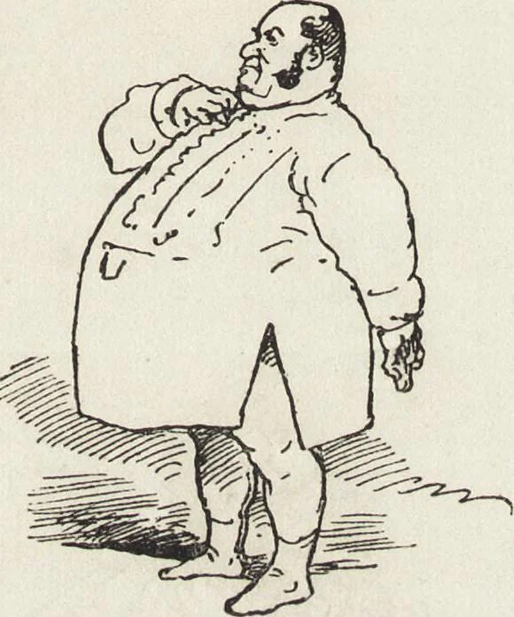 An illustration from La comédie de notre temps ... études au crayon et à la plume, 1874, leaf 72