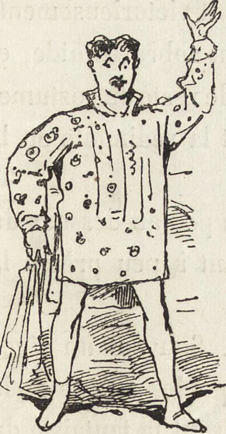 An illustration from La comédie de notre temps ... études au crayon et à la plume, 1874, leaf 72