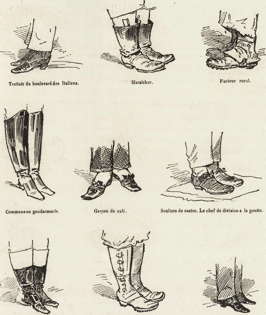 An illustration from La comédie de notre temps ... études au crayon et à la plume, 1874, leaf 80