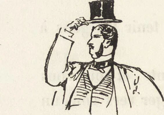 An illustration from La comédie de notre temps ... études au crayon et à la plume, 1874, leaf 93