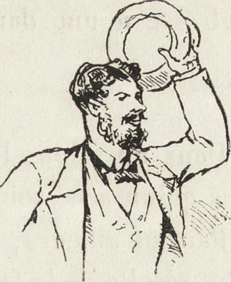 An illustration from La comédie de notre temps ... études au crayon et à la plume, 1874, leaf 94