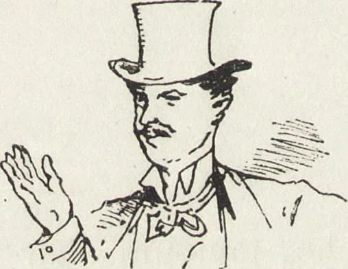 An illustration from La comédie de notre temps ... études au crayon et à la plume, 1874, leaf 95