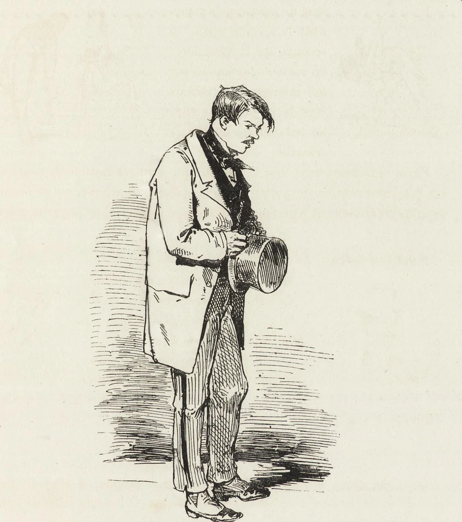 An illustration from La comédie de notre temps ... études au crayon et à la plume, 1874, leaf 96