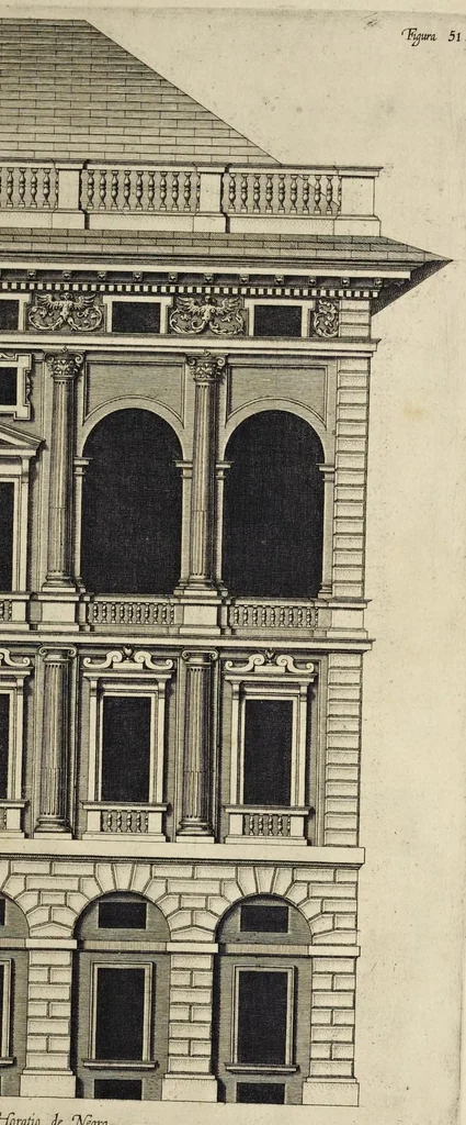 An illustration from Palazzi di Genoua, 1622, leaf 124
