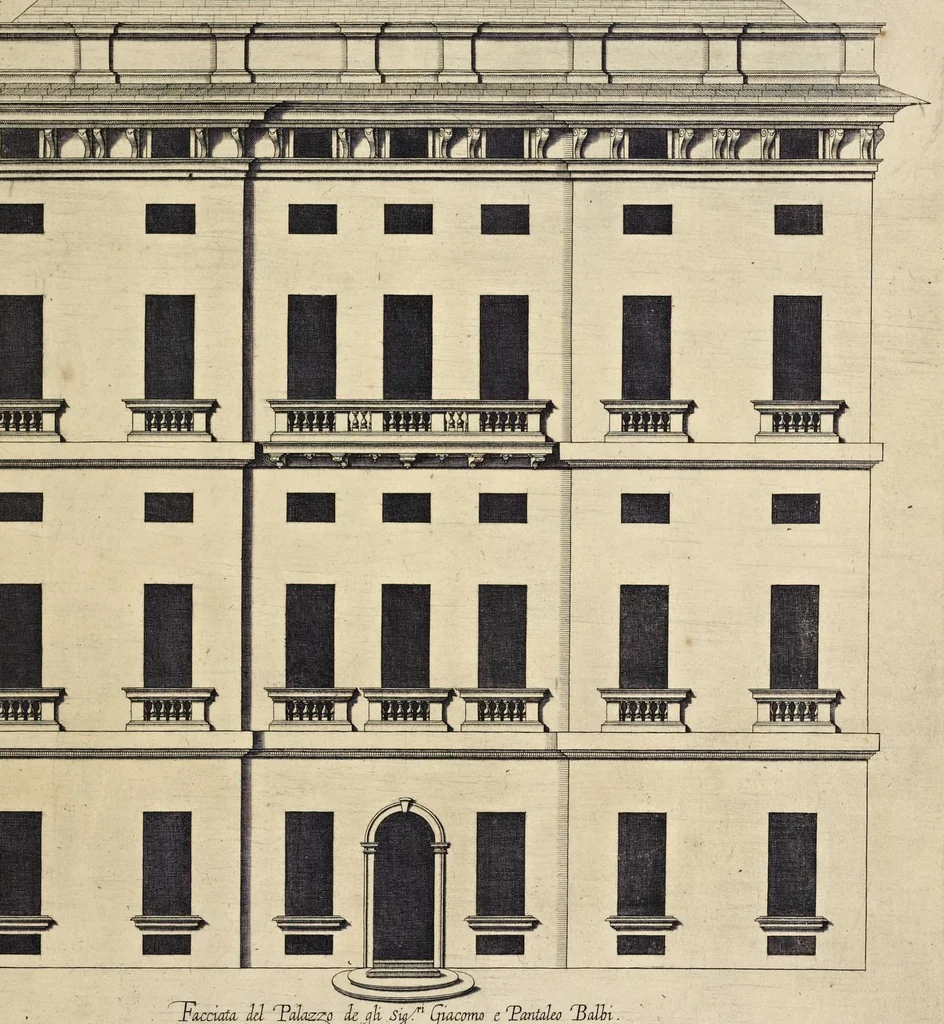 An illustration from Palazzi di Genoua, 1622, leaf 22