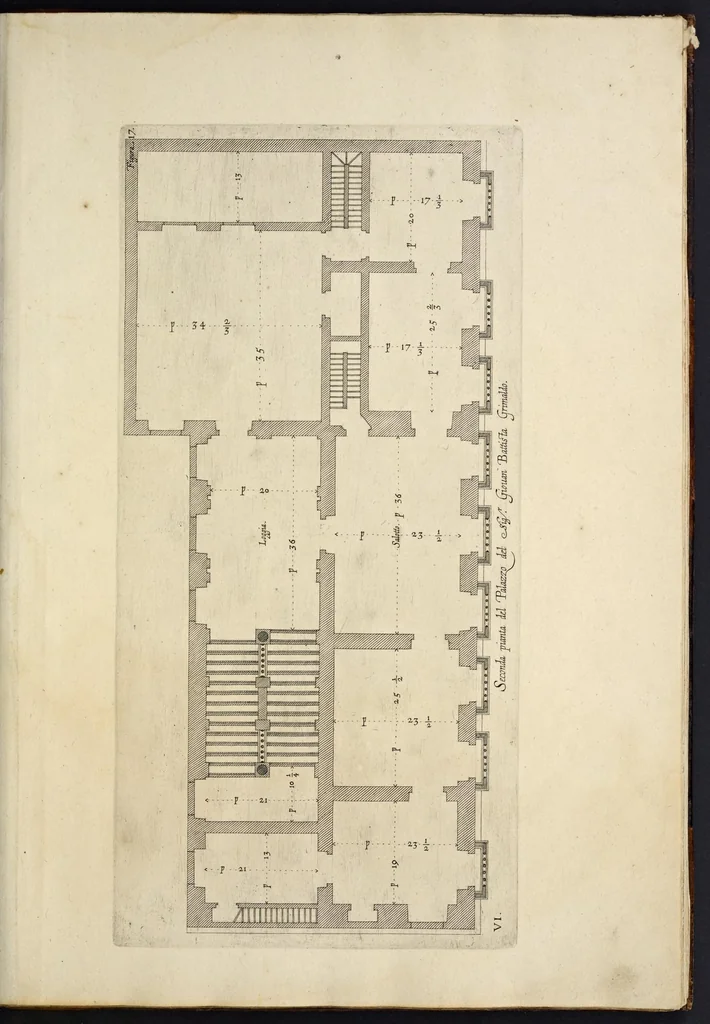 An illustration from Palazzi di Genoua, 1622, leaf 38