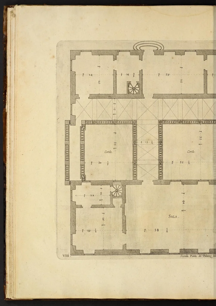 An illustration from Palazzi di Genoua, 1622, leaf 57