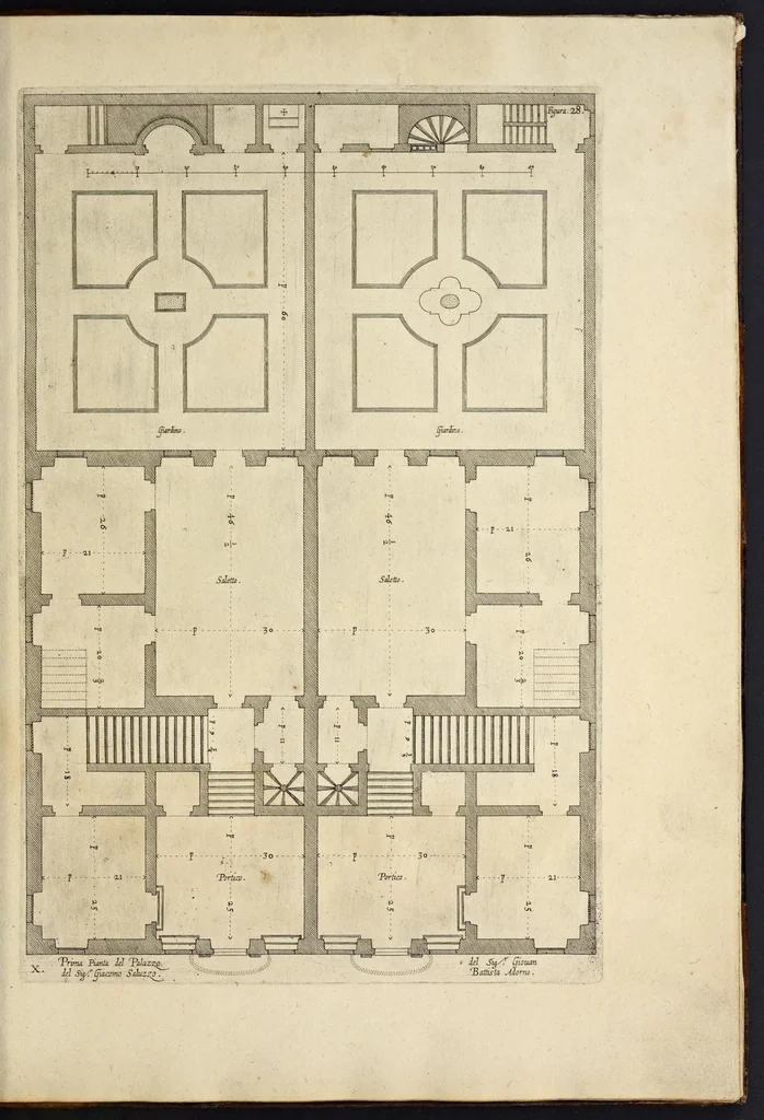 An illustration from Palazzi di Genoua, 1622, leaf 70