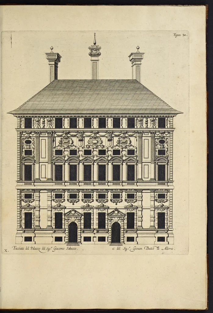 An illustration from Palazzi di Genoua, 1622, leaf 74
