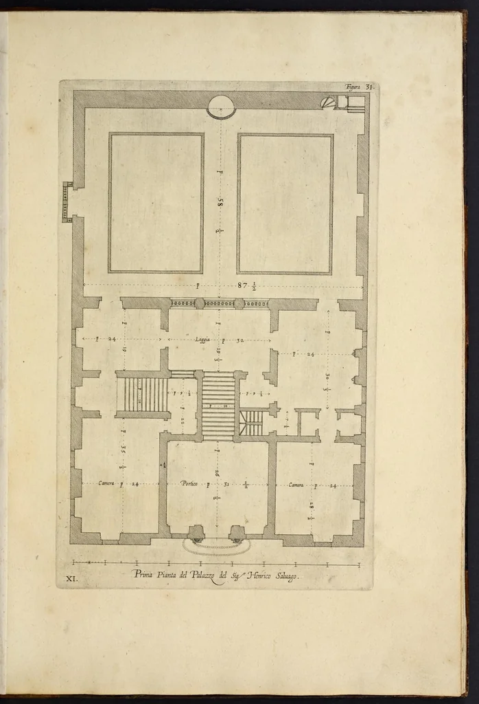 An illustration from Palazzi di Genoua, 1622, leaf 76