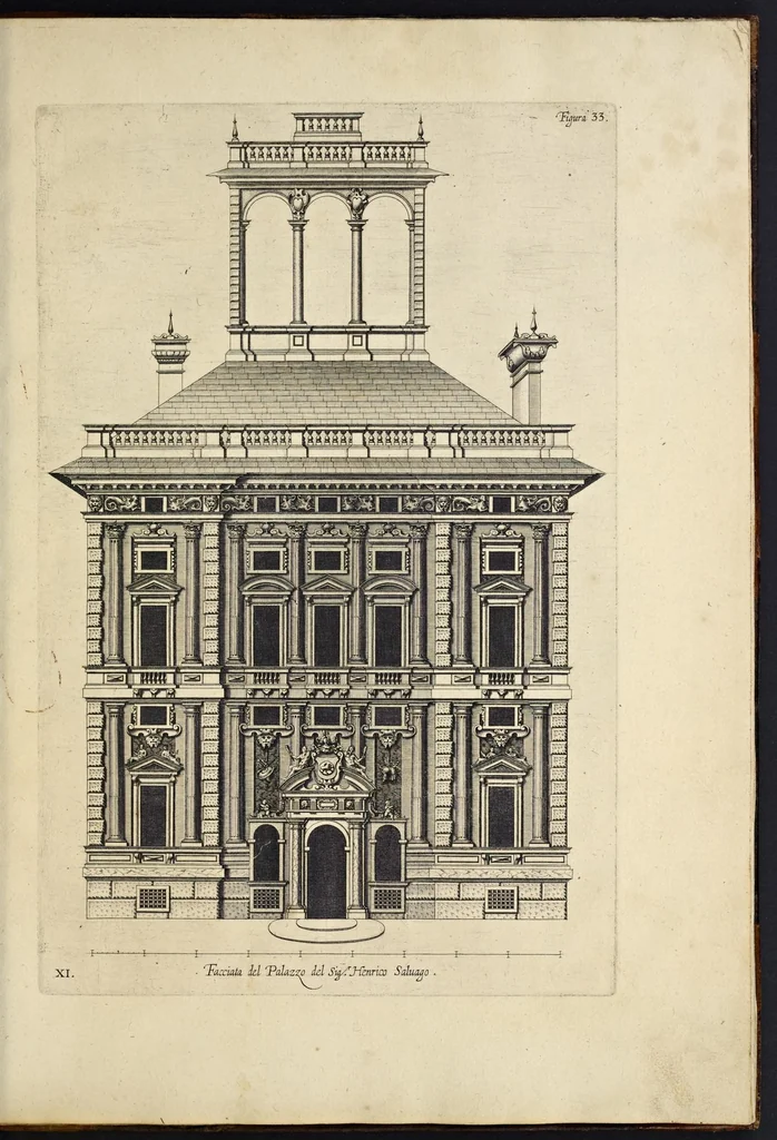 An illustration from Palazzi di Genoua, 1622, leaf 80