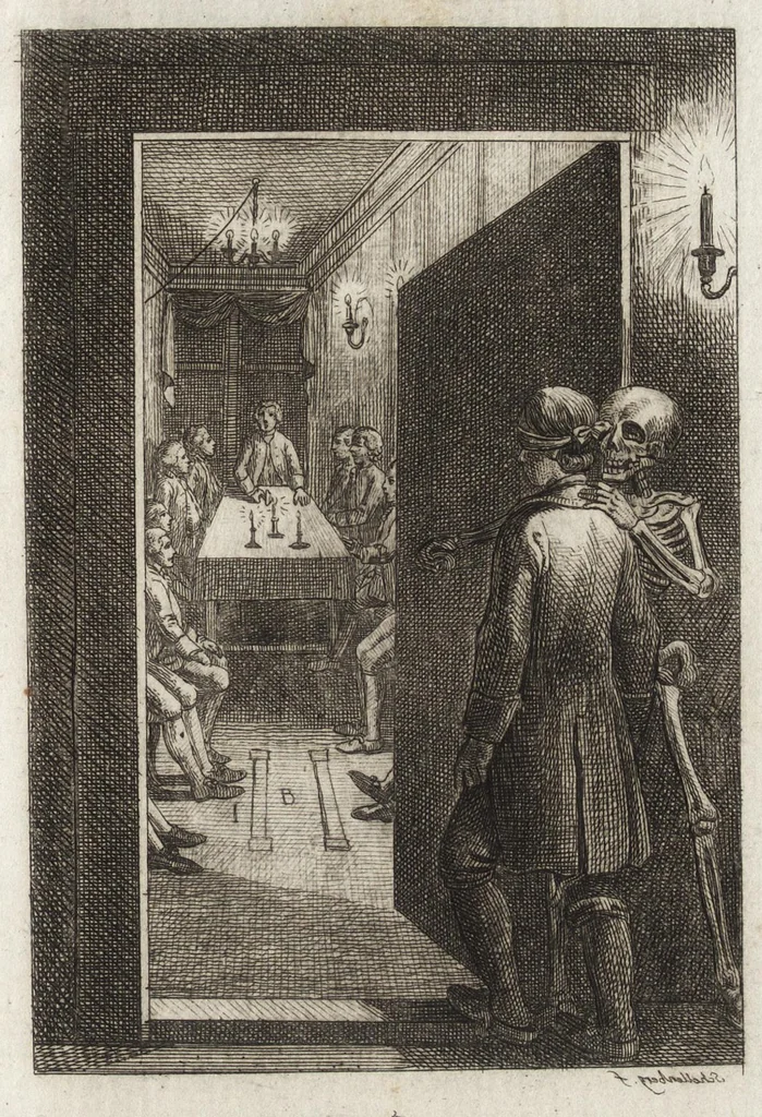 An illustration from Freund Heins Erscheinungen in Holbeins manier, 1785, leaf 140