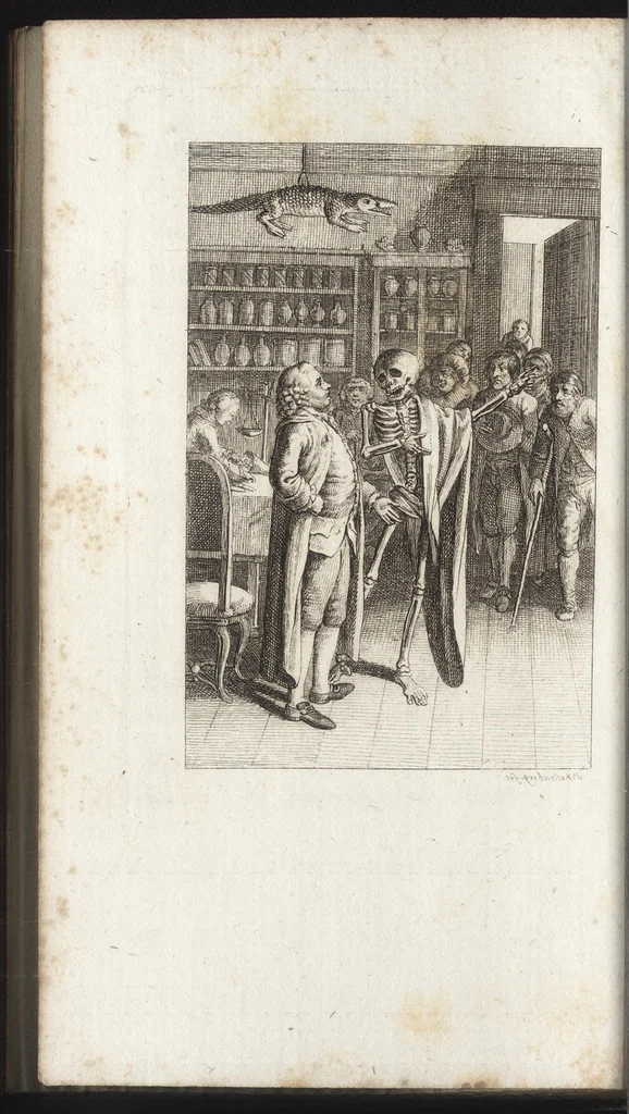 An illustration from Freund Heins Erscheinungen in Holbeins manier, 1785, leaf 203