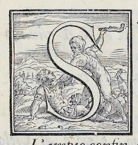 An illustration from Alcvne composizioni di diversi avtori in lode del ritratto della Sabina scolpito in marmo dall'eccellentissimo m. Giouanni Bologna, posto nella piazza del serenissimo gran duca di Toscana, 1583, leaf 26