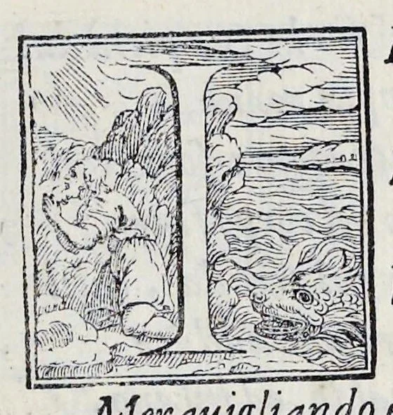 An illustration from Alcvne composizioni di diversi avtori in lode del ritratto della Sabina scolpito in marmo dall'eccellentissimo m. Giouanni Bologna, posto nella piazza del serenissimo gran duca di Toscana, 1583, leaf 28