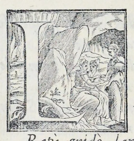 An illustration from Alcvne composizioni di diversi avtori in lode del ritratto della Sabina scolpito in marmo dall'eccellentissimo m. Giouanni Bologna, posto nella piazza del serenissimo gran duca di Toscana, 1583, leaf 37